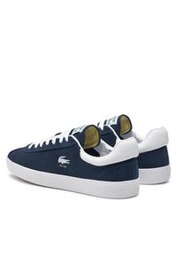 Lacoste Sneakersy 746SMA0065 Granatowy. Kolor: niebieski. Materiał: skóra, zamsz