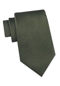 Klasyczny Krawat Męski - Chattier - Ciemna, Zgniła Zieleń. Materiał: tkanina. Styl: klasyczny