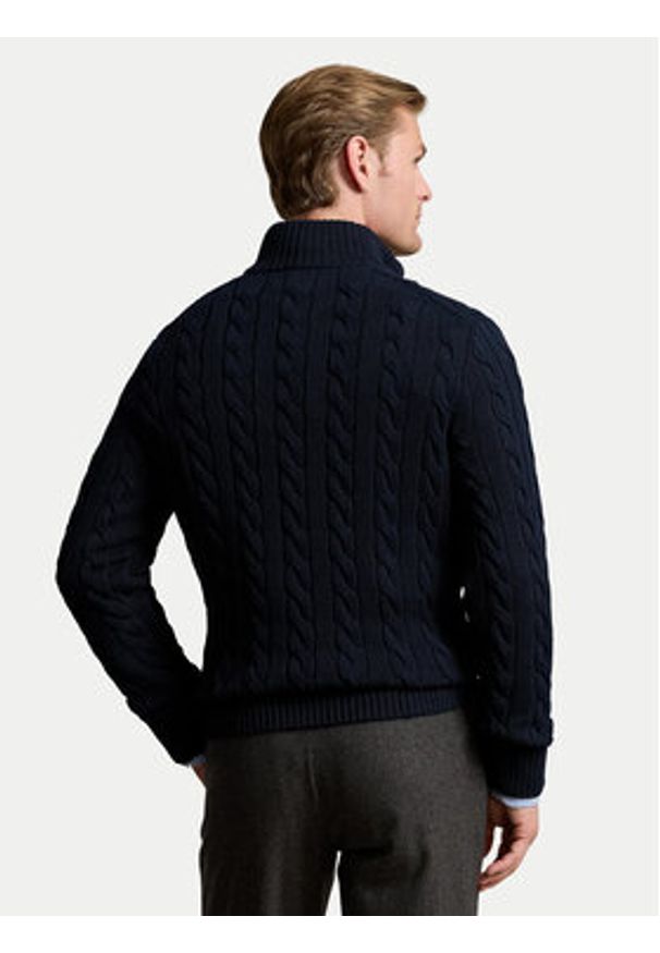 Polo Ralph Lauren Sweter 710810841001 Granatowy Regular Fit. Typ kołnierza: polo. Kolor: niebieski. Materiał: bawełna