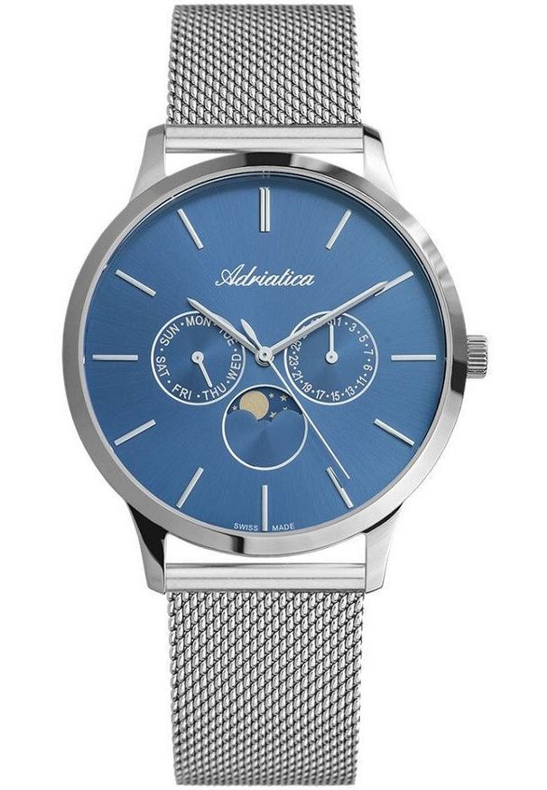 Zegarek męski Adriatica A1274.5115QF srebrny. Kolor: srebrny