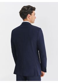 Pako Lorente - PAKO LORENTE - Wełniany granatowy garnitur męski. Kolor: niebieski. Materiał: wełna #4