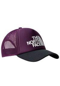 Czapka z daszkiem The North Face Logo Trucker 0A3FM3V6V1 - fioletowa. Kolor: fioletowy. Materiał: poliester, bawełna. Styl: wakacyjny