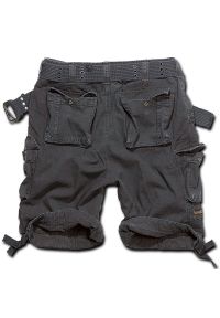 Szorty bushcraft męskie Brandit M65 Savage z Paskiem Vintage Czarne. Kolor: czarny. Długość: krótkie. Sezon: lato