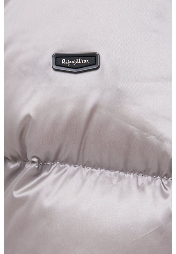 Refrigiwear - RefrigiWear Kurtka puchowa damska kolor żółty zimowa. Okazja: na co dzień. Kolor: beżowy. Materiał: puch. Wzór: gładki. Sezon: zima. Styl: casual