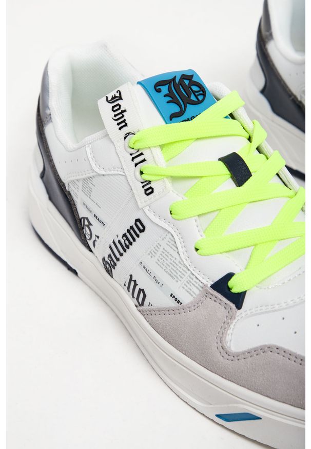 John Galliano - Sneakersy JOHN GALLIANO. Materiał: skóra, zamsz. Wzór: nadruk