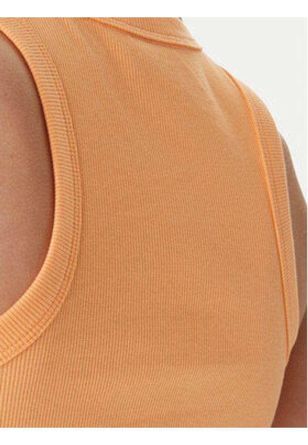 Hugo - HUGO Top Easy 50508857 Pomarańczowy Slim Fit. Kolor: pomarańczowy. Materiał: bawełna