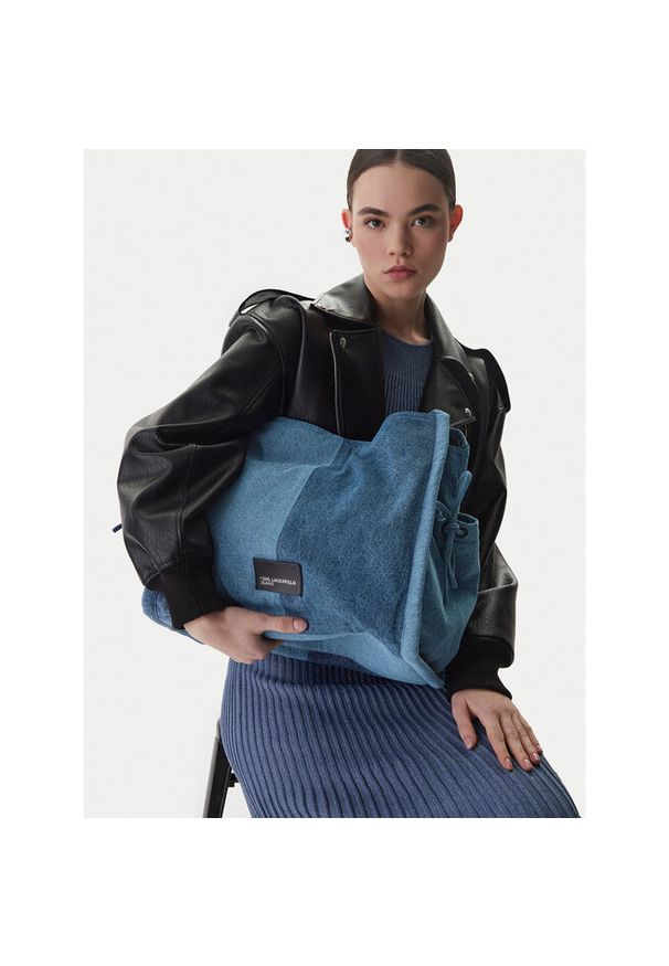 Torebka Karl Lagerfeld Jeans. Kolor: niebieski