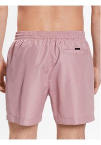 Calvin Klein Swimwear Szorty kąpielowe Medium Drawstring KM0KM00812 Różowy Regular Fit. Kolor: różowy. Materiał: syntetyk #4