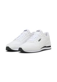 Puma - Skórzane sneakersy unisex ST Runner v4 PUMA White Black. Kolor: biały, czarny, wielokolorowy. Materiał: syntetyk, materiał