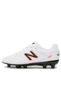 New Balance Buty do piłki nożnej 442 v2 Academy Jnr Fg JS43FWD2 Biały. Kolor: biały. Materiał: skóra