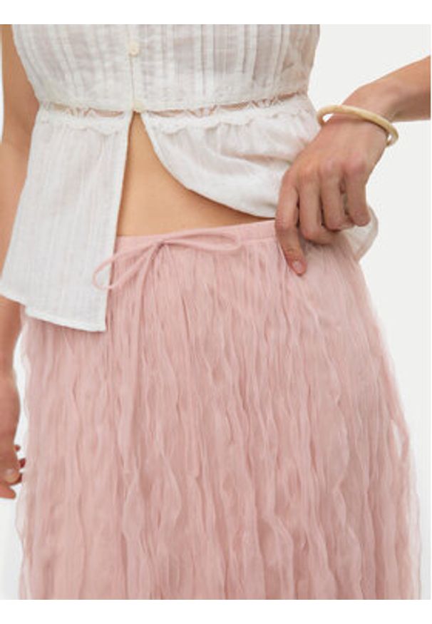 Vero Moda Spódnica tiulowa Caralia 10341582 Różowy Regular Fit. Kolor: różowy. Materiał: syntetyk