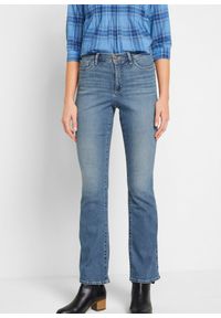 bonprix - Dżinsy w fasonie bootcut, mid waist, z bawełny organicznej. Kolor: niebieski #1