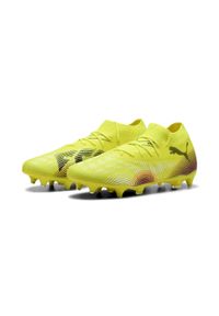 Puma - Buty piłkarskie FUTURE 8 MATCH MxSG PUMA Yellow Alert Black Sun Struck Pink. Kolor: żółty, wielokolorowy, różowy, czarny. Sport: piłka nożna