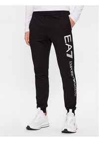 EA7 Emporio Armani Spodnie dresowe 7M000571 AF13512 MC001 Czarny Regular Fit. Kolor: czarny. Materiał: bawełna