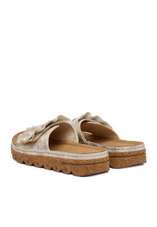 Rieker Klapki CEO-V8763-60 Złoty. Kolor: złoty. Materiał: skóra