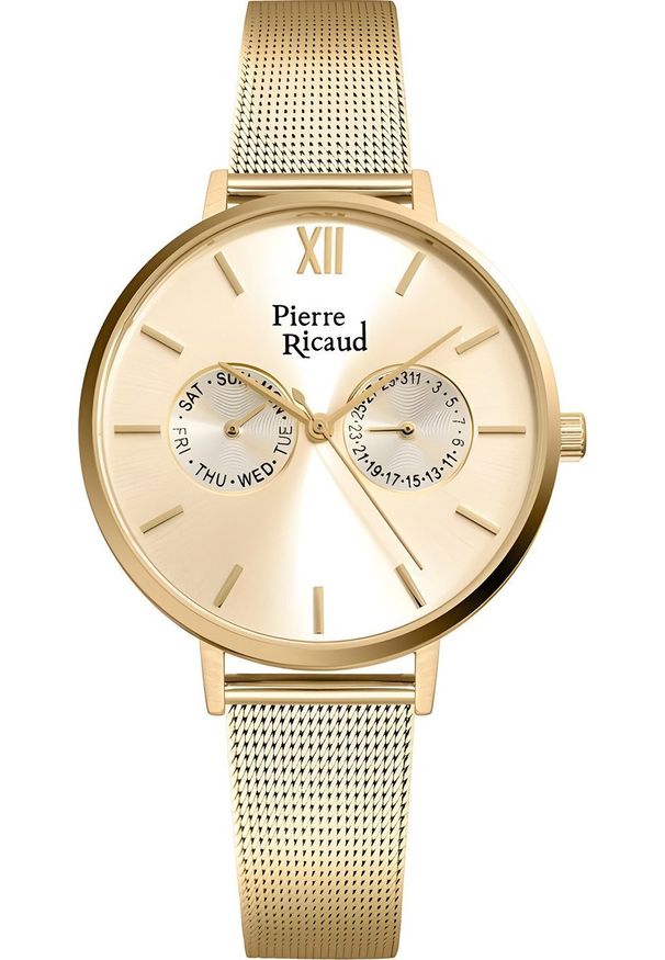 Zegarek Pierre Ricaud Zegarek damski Pierre Ricaud P22110.1161QF złoty. Kolor: złoty