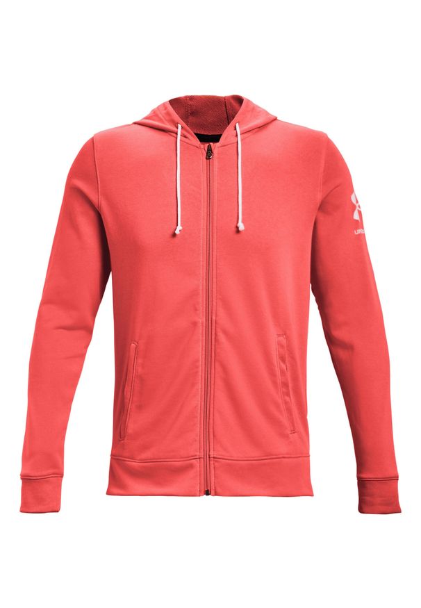 Bluza z kapturem Under Armour Rival Terry, Mężczyźni. Typ kołnierza: kaptur. Kolor: czerwony. Materiał: materiał, bawełna