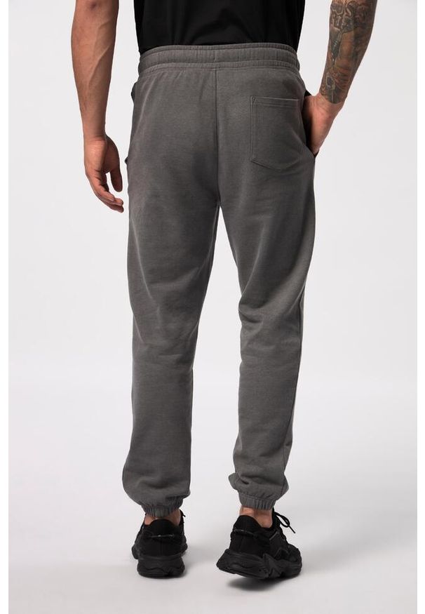 JAY-PI - Męskie Spodnie dresowe fitness nowoczesny krój elastyczny pas. Kolekcja: plus size. Kolor: szary. Materiał: materiał, poliester, bawełna. Długość: długie. Sport: fitness