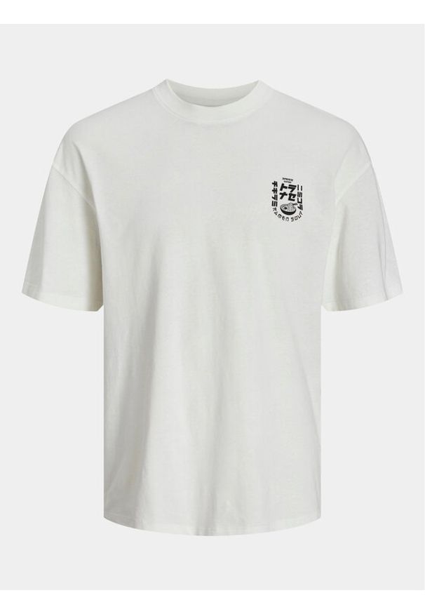 Jack & Jones - Jack&Jones T-Shirt Dirk 12249223 Biały Wide Fit. Kolor: biały. Materiał: bawełna