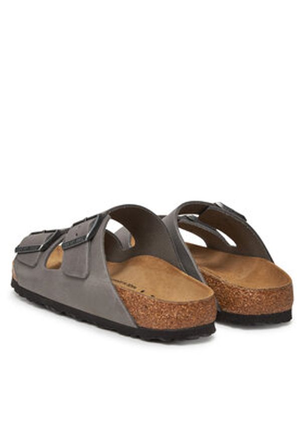 Birkenstock Klapki Arizona LEOI 1027026 Szary. Kolor: szary. Materiał: skóra, zamsz