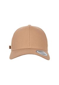 FLEXFIT - Czapka Flexfit 6-panel curved metal nap. Kolor: beżowy. Styl: casual #1