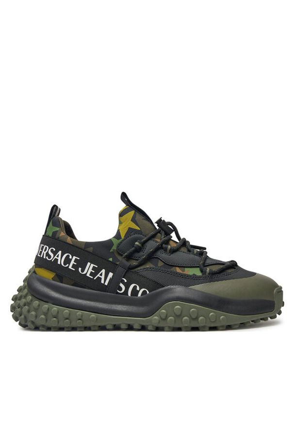 Versace Jeans Couture Sneakersy Hyber 77YA3SN2 Khaki. Kolor: brązowy. Materiał: materiał