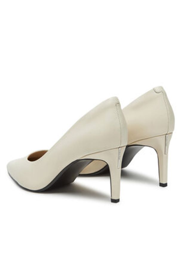 Calvin Klein Szpilki Pump 70 Pointy Hw Bar Lth HW0HW02561 Écru. Materiał: skóra. Obcas: na szpilce