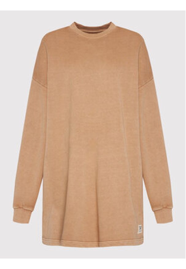 Reebok Sukienka dzianinowa Classics Natural Dye H11200 Brązowy Oversize. Kolor: brązowy. Materiał: bawełna, dzianina. Typ sukienki: oversize