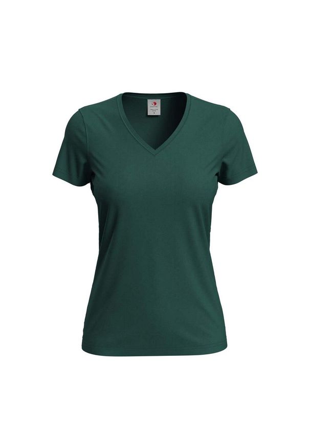 Stedman - Koszulka Damska Z Klasycznym Dekoltem V. Kolor: zielony. Sport: turystyka piesza