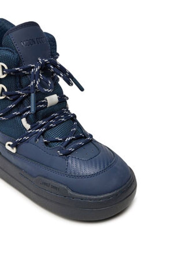 Moon Boot Śniegowce Park Sneaker Boot 80D2470060 Granatowy. Kolor: niebieski. Materiał: skóra