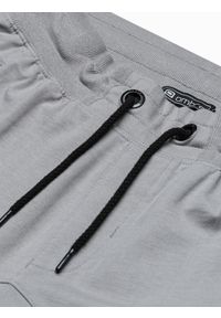 Ombre Clothing - Spodnie męskie dresowe joggery P952 - szare - XXL. Kolor: szary. Materiał: dresówka #4