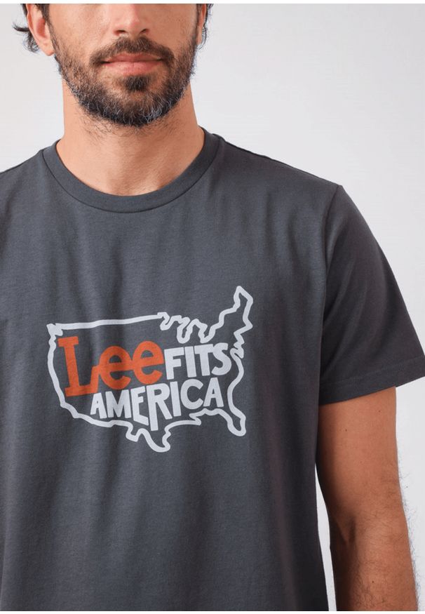 Lee - LEE HERITAGE TEE MĘSKI T-SHIRT REGULAR FIT WASHED BLACK L62PFEON 112114779