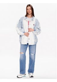 Tommy Jeans Kurtka jeansowa College DW0DW15617 Kolorowy Oversize. Materiał: bawełna. Wzór: kolorowy #3