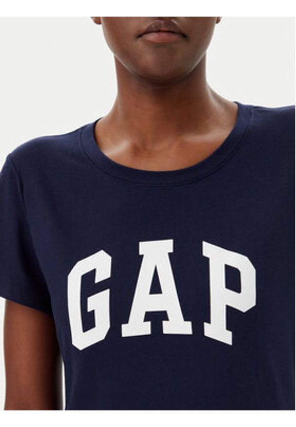 GAP - Gap T-Shirt 729555-00 Granatowy Regular Fit. Kolor: niebieski. Materiał: bawełna