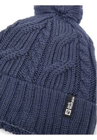 Jack Wolfskin Czapka Pompom 1905092 Granatowy. Kolor: niebieski. Materiał: wełna, materiał