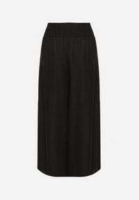 Born2be - Czarne Spodnie Szerokie z Szeroką Gumką w Talii Koririelle. Okazja: na co dzień. Kolor: czarny. Styl: elegancki, casual #4