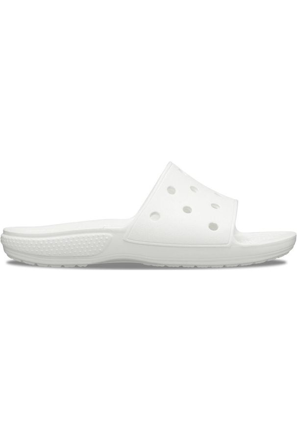 Klapki damskie Crocs Classic Slide. Kolor: biały. Materiał: syntetyk, materiał. Styl: sportowy