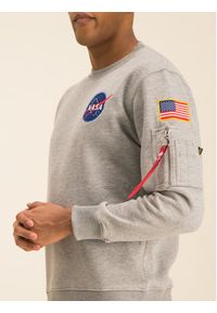 Alpha Industries Bluza Space Shuttle 178307 Szary Regular Fit. Kolor: szary. Materiał: bawełna #6