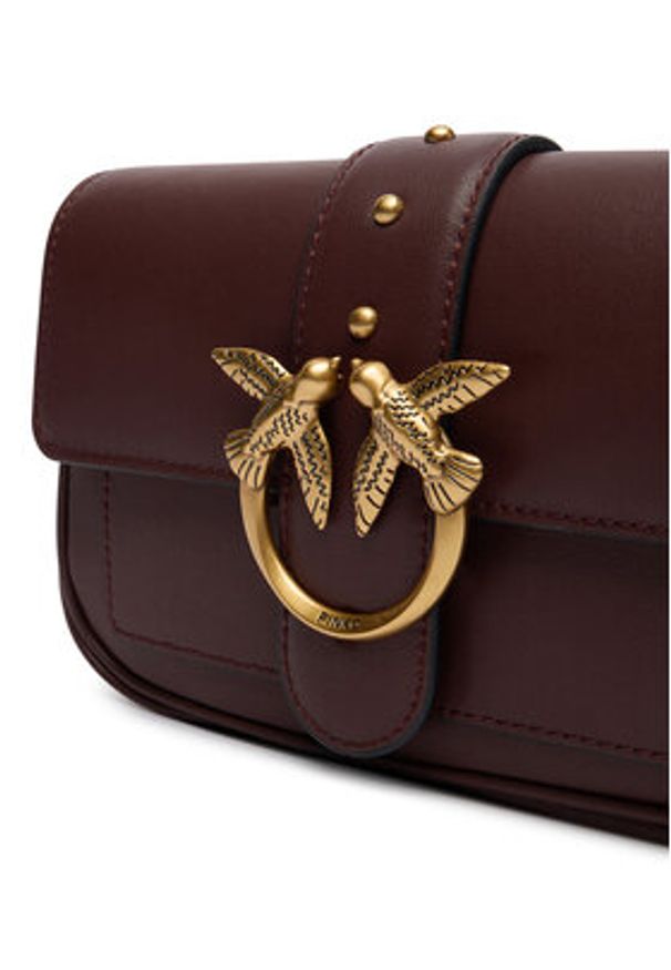 Pinko - PINKO Torebka Love One Pocket C AI 25-26 PLTT 100061 A0F1 Brązowy. Kolor: brązowy. Materiał: skórzane