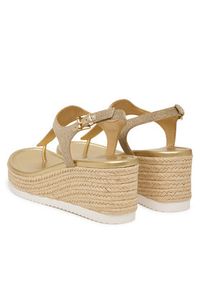 MICHAEL Michael Kors Espadryle Val Thong Wedge 40S6VAMS1D Złoty. Kolor: złoty. Materiał: skóra #6