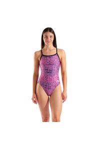 Strój Kąpielowy Damski Arena Snakeskin Swimsuit Challengeback. Kolor: różowy, wielokolorowy, czarny #1
