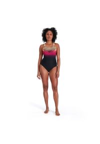 Strój Kąpielowy Speedo Digital Medalist – Czarny/Papaja/Magenta – Rozmiar 28. Kolor: czerwony, wielokolorowy, czarny