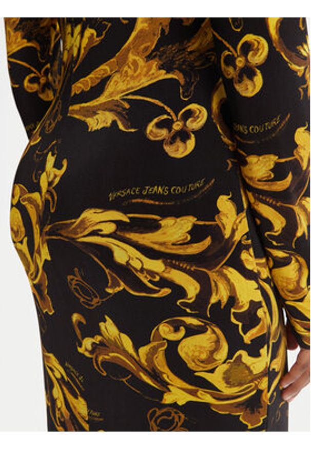 Versace Jeans Couture Sukienka codzienna 79HAO920 JS500 Czarny Slim Fit. Okazja: na co dzień. Kolor: czarny. Materiał: wiskoza. Typ sukienki: proste. Styl: casual