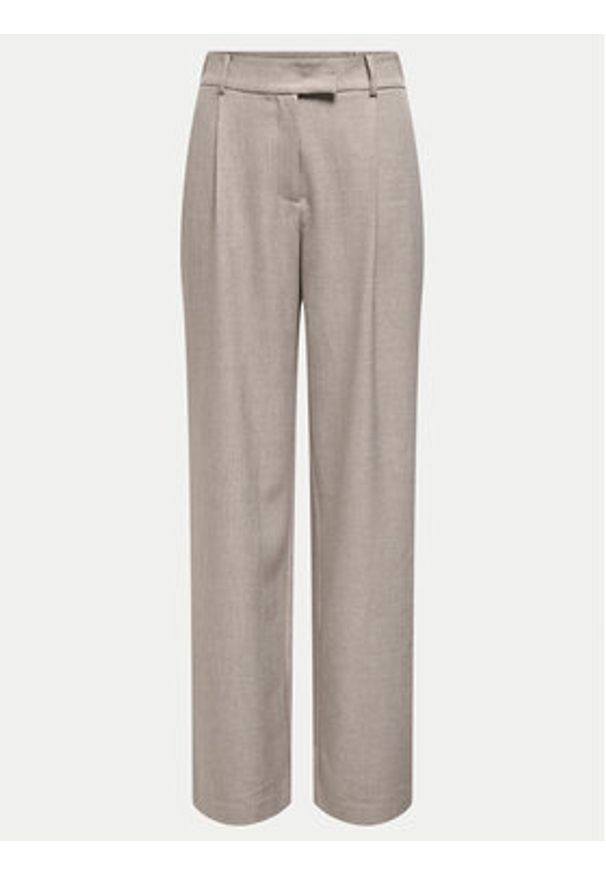 only - ONLY Spodnie materiałowe Linda 15336761 Beżowy Straight Fit. Kolor: beżowy. Materiał: syntetyk