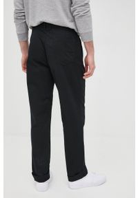 Sisley spodnie bawełniane męskie kolor czarny w fasonie chinos. Kolor: czarny. Materiał: bawełna #4
