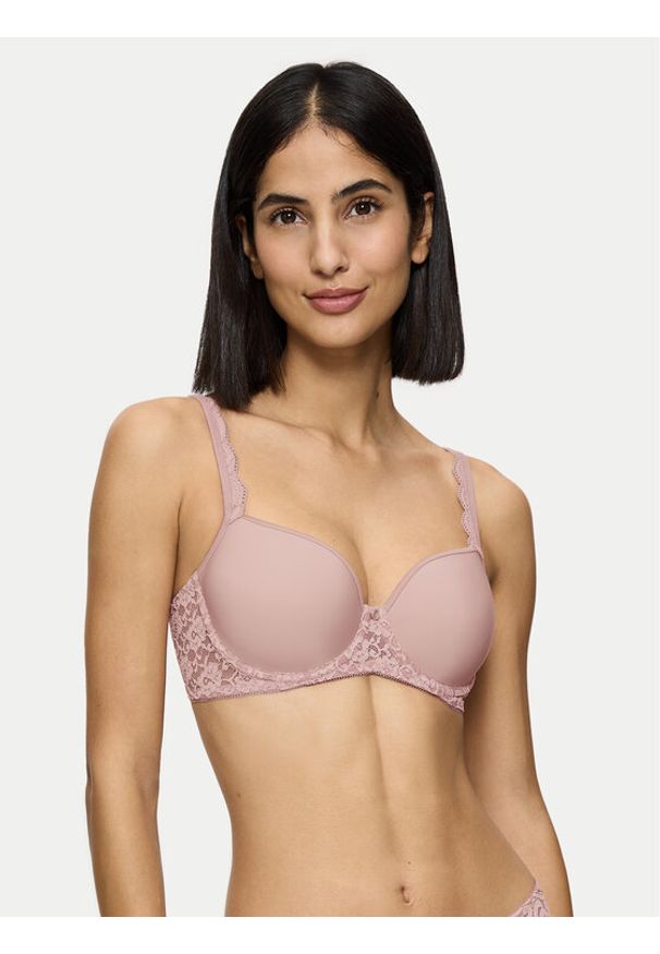 Triumph Biustonosz z fiszbiną Amourette 10214770 Różowy. Kolor: różowy. Materiał: syntetyk