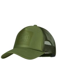 Czapka z daszkiem Buff Trucker Cap 131403.809.30.00 - zielona. Kolor: zielony. Materiał: poliester, elastan, materiał. Styl: klasyczny