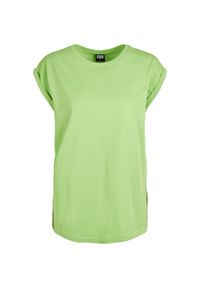 Koszulka damska Urban Classics extended shoulder-Duże rozmiary. Kolor: zielony #1