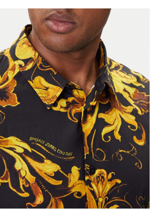 Versace Jeans Couture Koszula 79GAL2S0 NS698 Czarny Regular Fit. Kolor: czarny. Materiał: bawełna