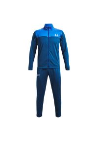 Dres sportowy męski Under Armour Emea Tracksuit Novelty. Kolor: niebieski. Materiał: dresówka